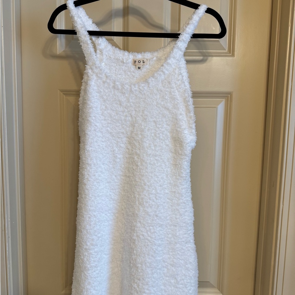 POL White Sleeveless Mini Dress